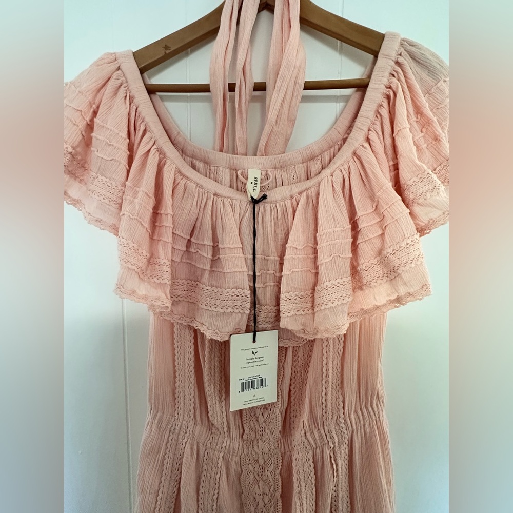 NWT SPELL Cassie Lace Petal dress woman’s us size M - Picture 7 of 7